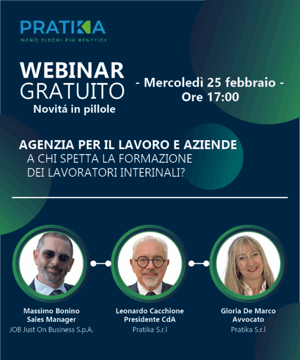 Webinar: Agenzie per il lavoro e aziende: a chi spetta la formazione dei lavoratori interinali