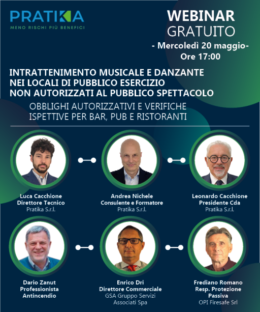 Webinar obblighi autorizzativi e verifiche ispettive per bar pub e ristoranti